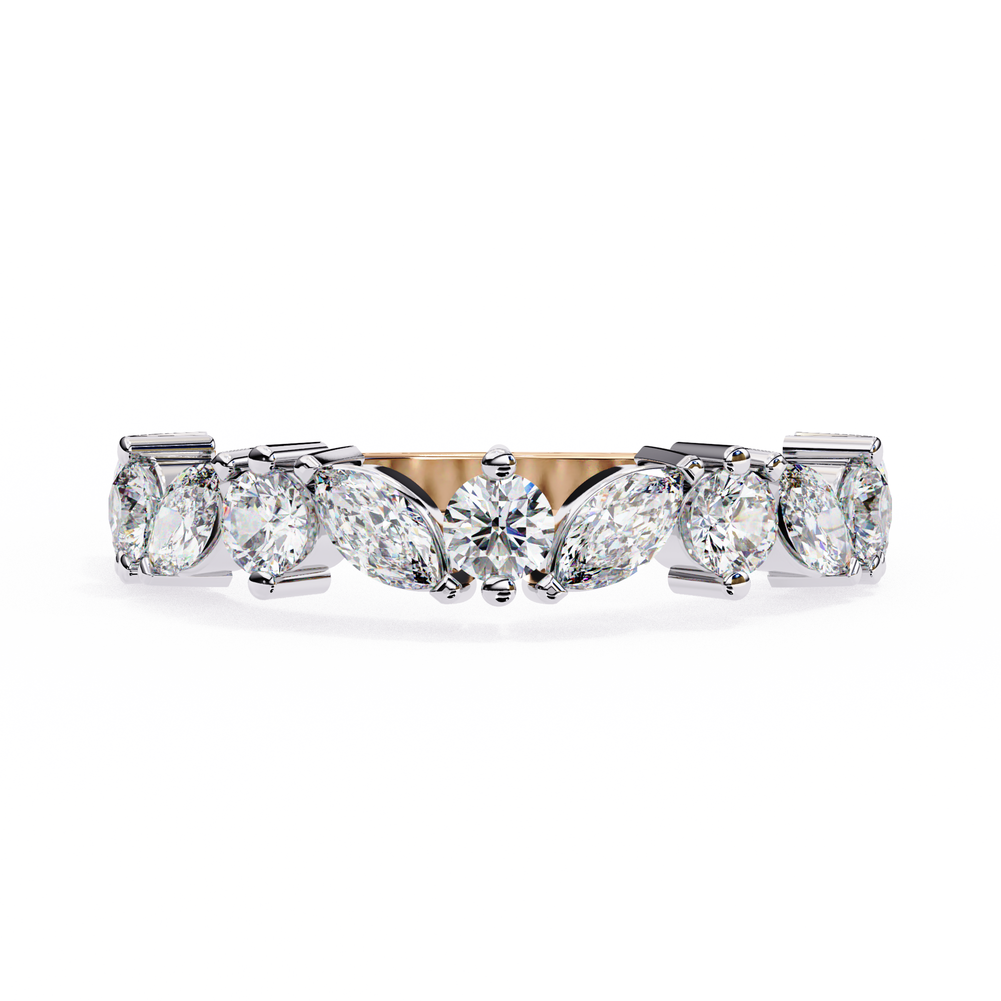 Solitairekart 0.9ct Natural Diamond Marquise Majesty Band - HI Color, VS-SI Clarity